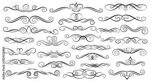 Artistic elegant scroll designs