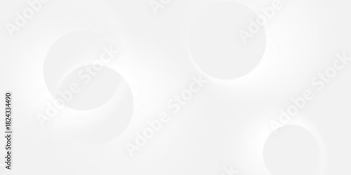 Abstract white background with black circle rings. Digital future technology concept. vector illustration.