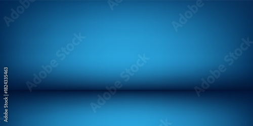 Simple blue background, abstract wall studio room, can be used to present your product modern