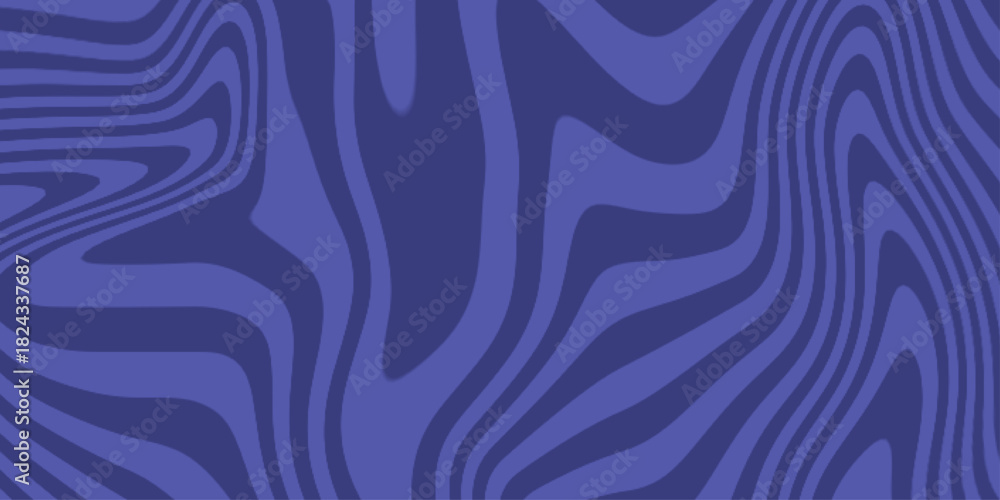 Fototapeta premium Abstract blue wavy lines pattern background. Vector psychedelic retro style backdrop. Waves, swirl and twirl pattern. waves seamless pattern abstract background . 