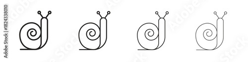 Snail icon, modern stroke line art logotype graphic design pack