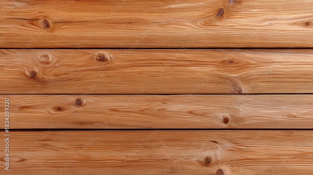 Fototapeta premium Natural wooden texture with smooth grain pattern and warm tones suitable for backgrounds, surfaces, or rustic-themed design applications