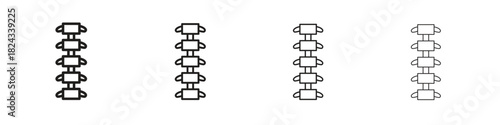 Spine icon, modern stroke line art logotype graphic design pack