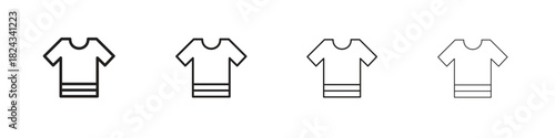 T shirt icon, modern stroke line art logotype graphic design pack