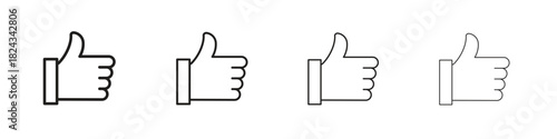 Thumb icon, modern stroke line art logotype graphic design pack