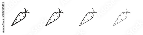 Vegetable icon, modern stroke line art logotype graphic design pack