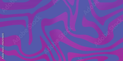 Aesthetic background of purple liquid wave seamless pattern. wavy line abstract background. Psychedelic groovy.  Abstract background pattern with colorful waves.
