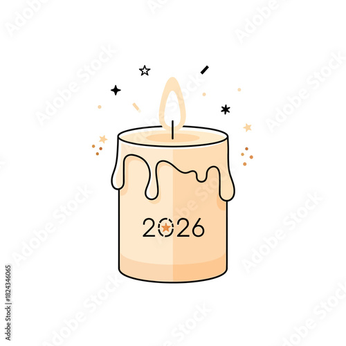 2026 Celebration Candle A Warm Light for a Promising Year