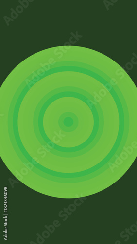 Abstract Green Concentric Circles Design on Dark Green Background Minimalist and Modern Graphic Representation Ideal for Design Projects