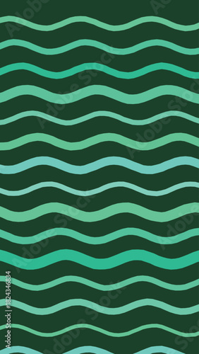 Abstract Ocean Waves Background Design with Teal and Green Colors for Creative Projects and Digital Designs Graphic Element