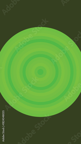Concentric Green Circles on Dark Background a Stylish Abstract Design Element for Modern Projects and Creative Visuals