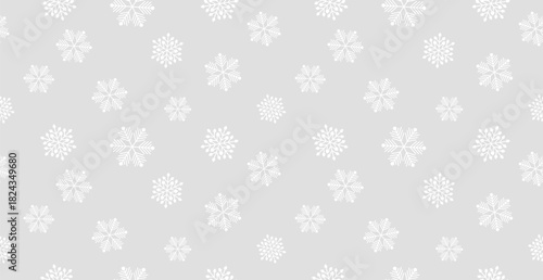 Seamless Snowflake Pattern Background. Festive Holiday. Vector Illustration