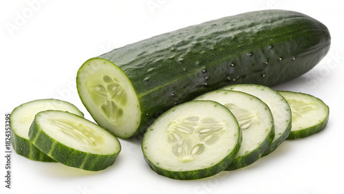 Fresh Sliced Cucumber – Green Vegetable Isolated