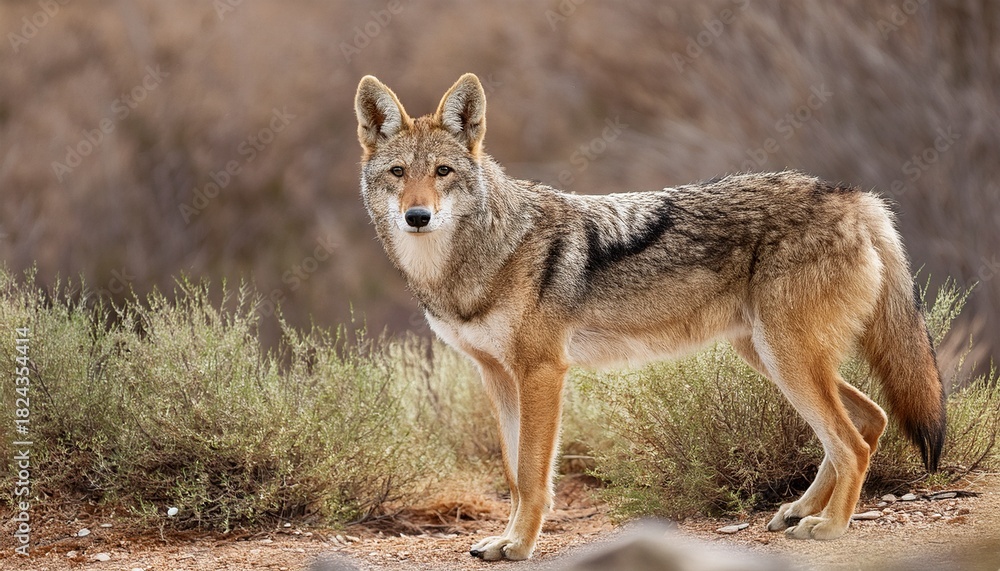 Fototapeta premium Coyote Isolated On Transparent Background