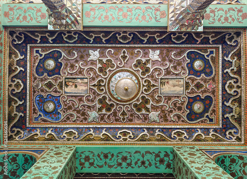 Tehran, Iran - one of the most recognizable landmark in Tehran, the Golestan Palace is a Unesco World Heritage Site. Here in particular its interiors