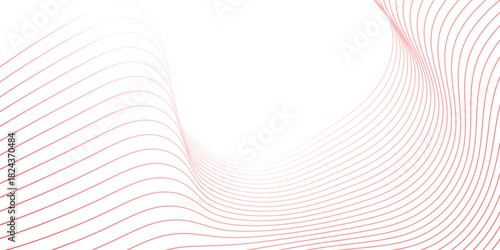 White abstract background and red line. Suit for banner, web, poster, pamflet, brochure and presentation