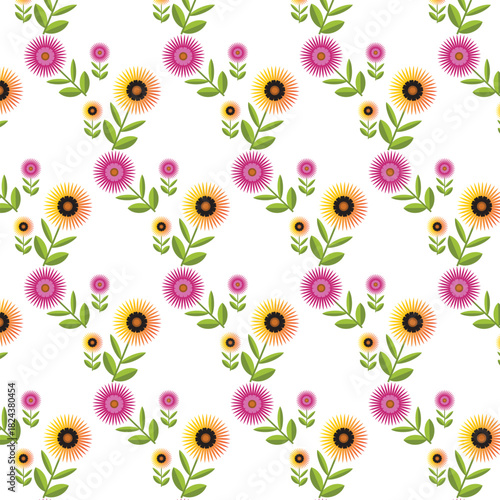 seamless pattern with flowers