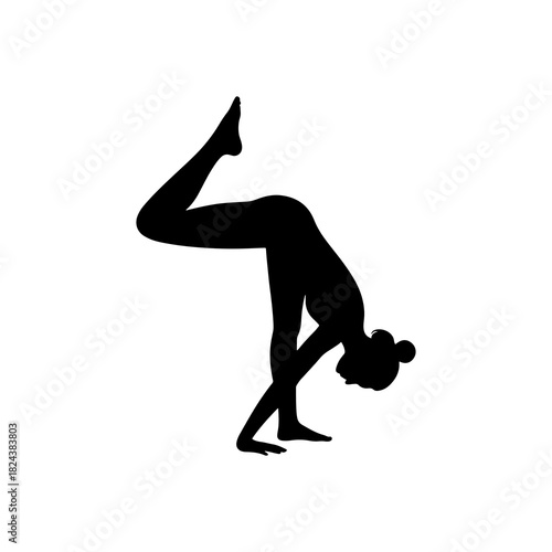 A relaxing yoga pose silhouette representing the wellness trend popular on social media