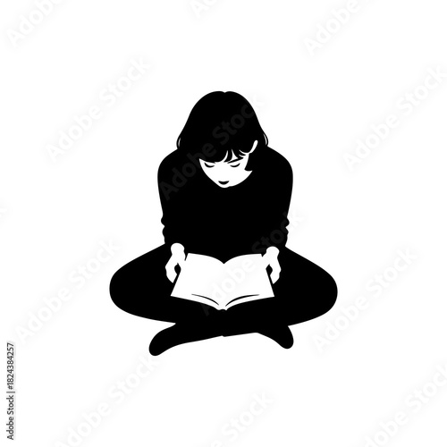 A calm silhouette of a girl reading representing the cozy study