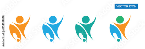 Community Logo Icon Community human Logo Abstract Community people support logo