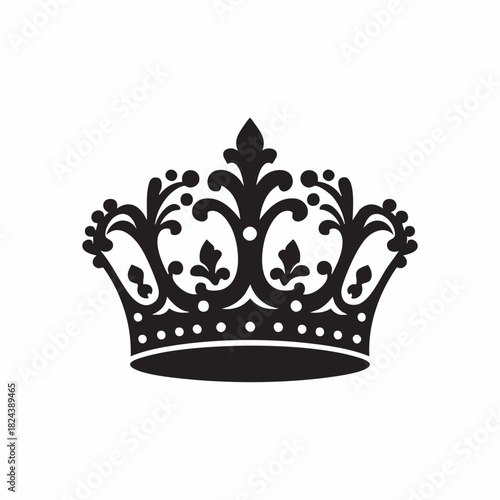 Black silhouette of royal crown