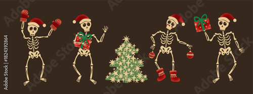 Christmas Skeletons Character Set