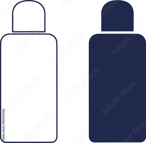 Minimalist shampoo bottle mockup for beauty branding