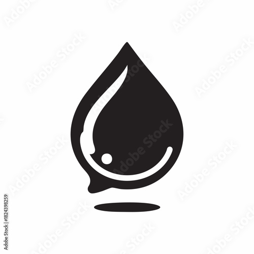Black ink drop icon