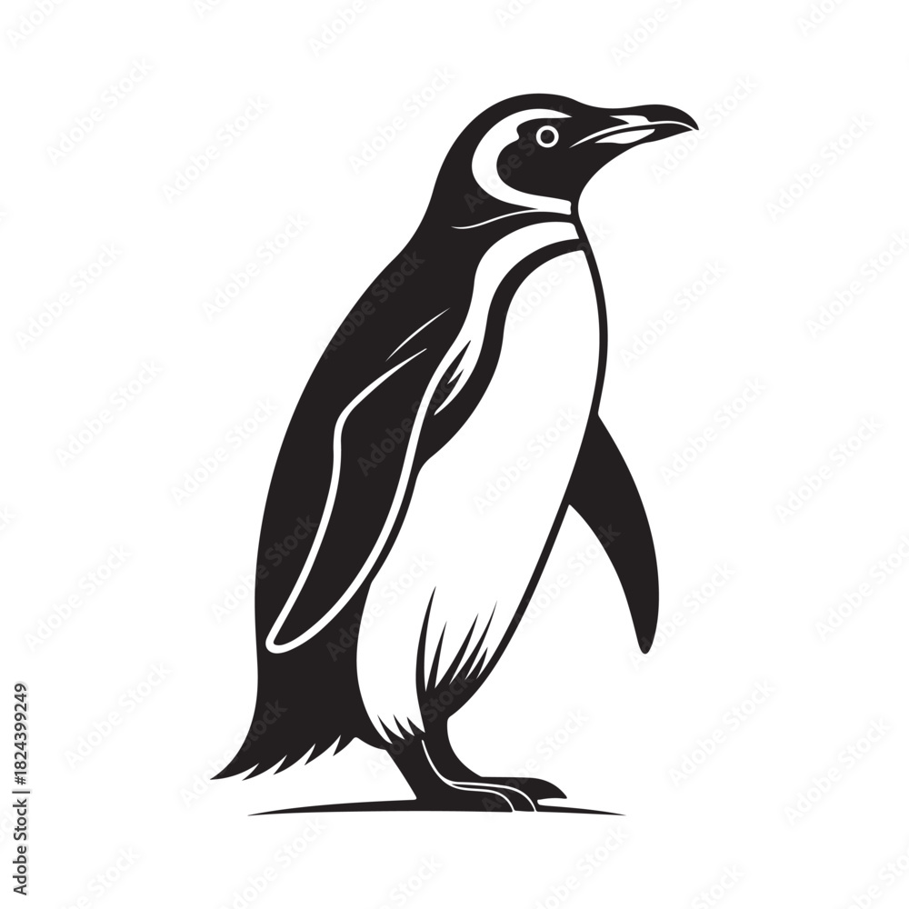 Obraz premium Penguin icon silhouette.