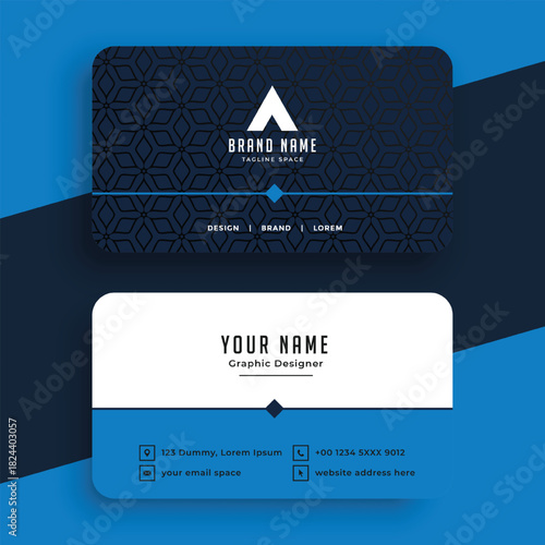 clean black white and golden business card design