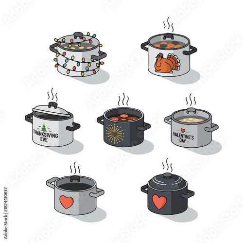 Festive Slow Cookers HolidayThemed Pot Designs.