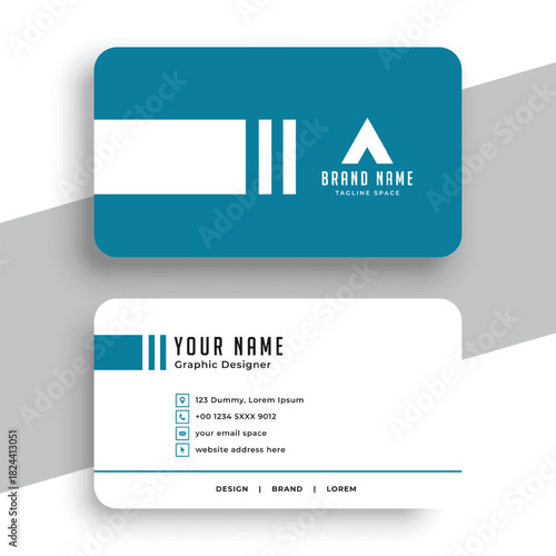 minimal style business identity card layout a office stationery