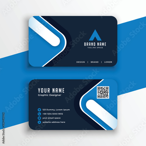 black and red modern business card design