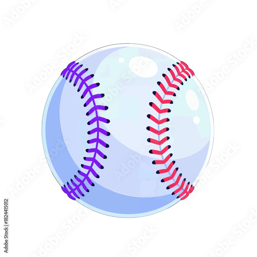 Colorful Yin Yang Themed Baseball Design