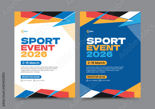 Sport event flyer design template