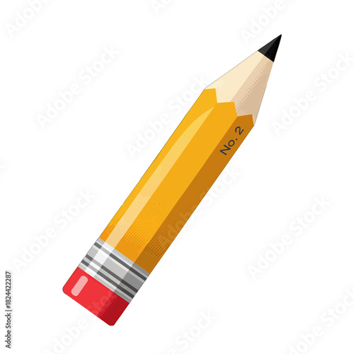 Yellow No. 2 Pencil with Eraser and Sharp Tip