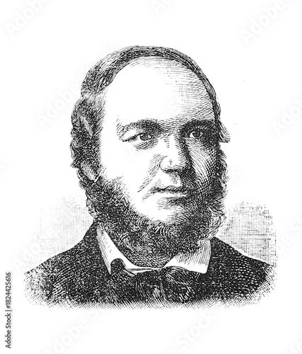 Obraz na plátně Jacob Moleschott, 1822 - 1893 - Dutch-German physiologist and materialist philos