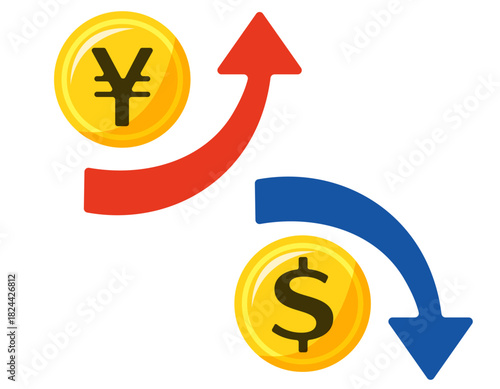 お金のイラスト　硬貨　為替