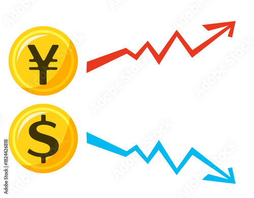 お金のイラスト　硬貨　為替