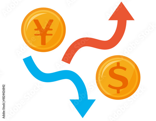 お金のイラスト　硬貨　為替