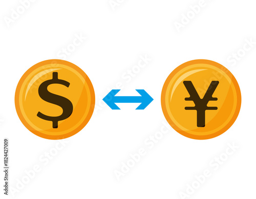 お金のイラスト　硬貨　為替