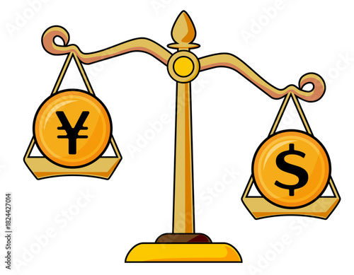 お金のイラスト　硬貨　為替