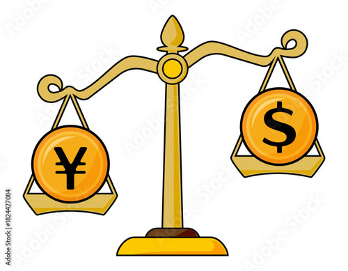 お金のイラスト　硬貨　為替