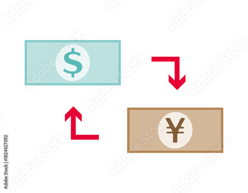 お金のイラスト　紙幣　為替