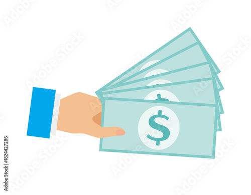 お金のイラスト　お札　ドル