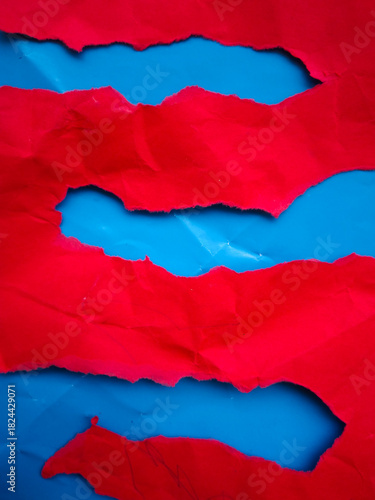 Wallpaper Mural red torn paper Torontodigital.ca