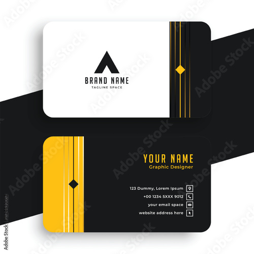black and white company visiting card design