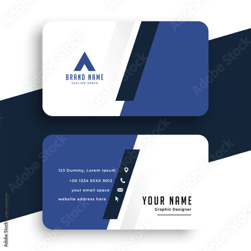 stylish yellow theme business card template design