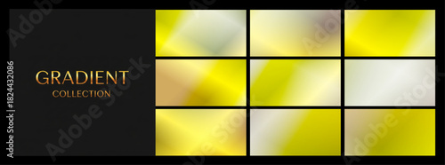 Fresh chartreuse GRADIENT COLLECTION, yellow and lime green, for energetic backgrounds and eco-friendly branding