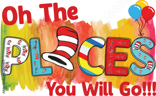 Whimsical illustration of places to explore